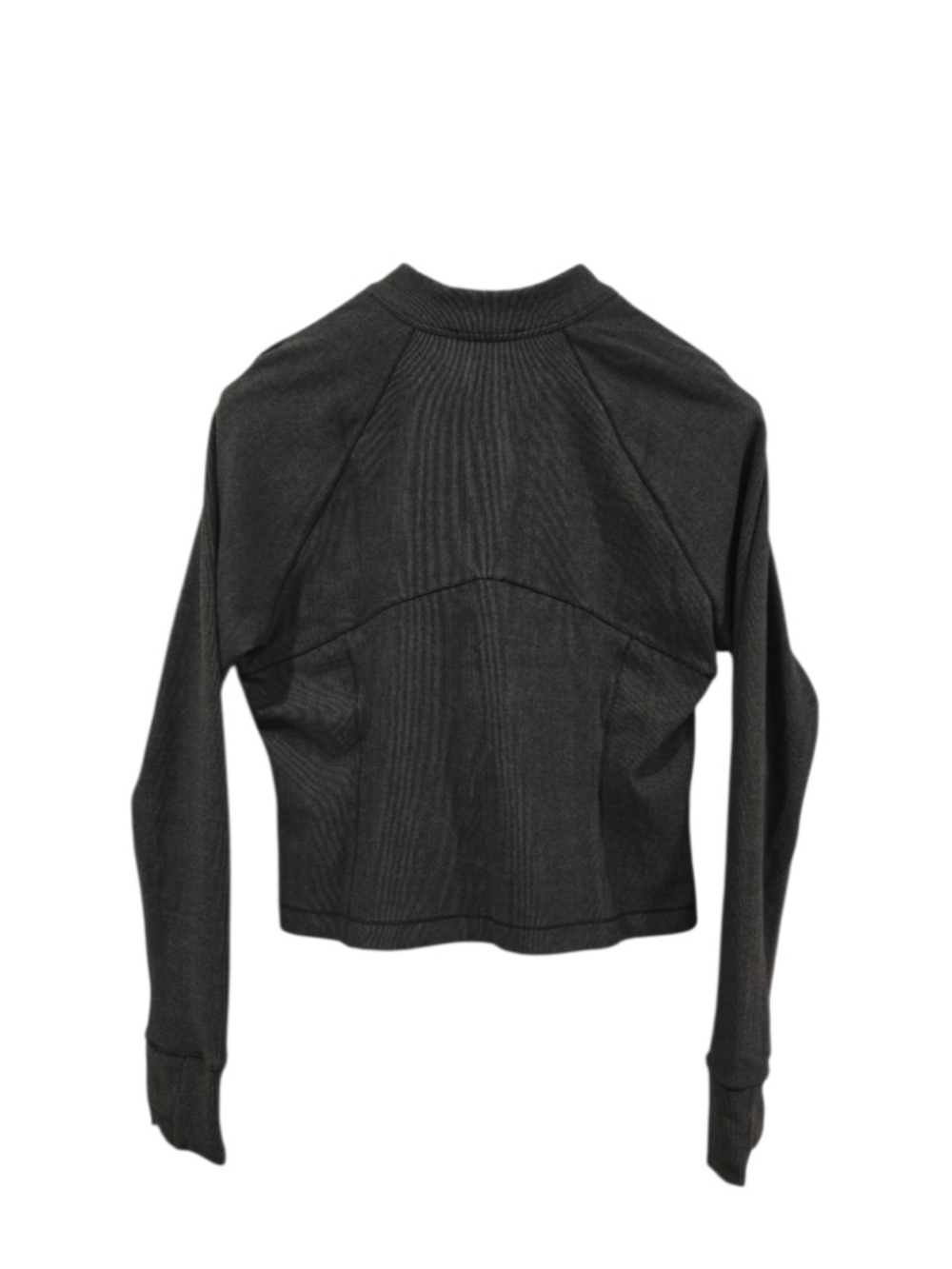 Cropped Charcoal Quarter-Zip 1x Pullover Sweatshirt - Picture 2 of 6